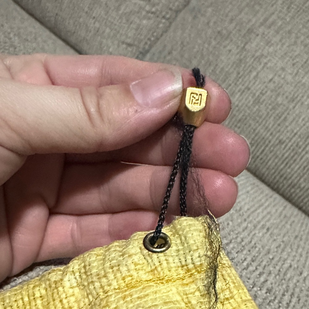 Fendi Yellow Drawstring Pouch - Picture 4 of 5